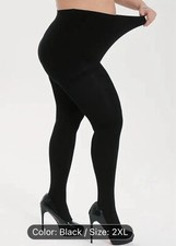 NEW Sealed Black PLUS Size Curve 100 Denier Black Tights Pack Of 2 ?stretch 2XL