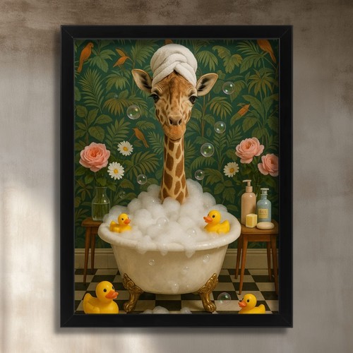 Giraffe wall art print - giraffe,