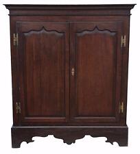 Antique Georgian oak hall housekeeper's kitchen larder cupboard