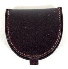 Brown Lether Horseshow Tray Coin Purse VGC