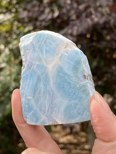 Large larimar slice slab - larimar,