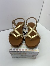 Ladies brown open toe low
