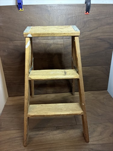 Vintage wooden step - ladder,