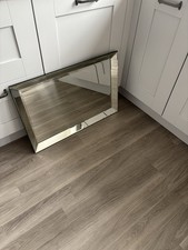 Large Dunelm Mirror With Bevelled Edges & Fastenings - Excellent Condition