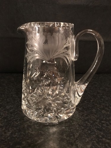 Vintage crystal jug with - jug, a