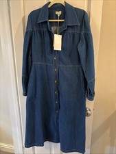 Jigsaw Denim Midi Dress NWT 14