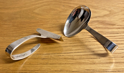 Antique solid silver baby - **,