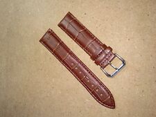 Brown Leather Watch Strap and Buckle for Rotary 18/19/20/21/22/24mm free tools