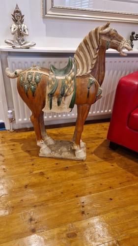 Chinese large ceramic horse - ceramic,
