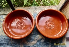FOUR TERRACOTTA  DISHES. TWO SMALL 9/4 cms and 2 LARGER, 11/3cms.  Exc.CONDITION