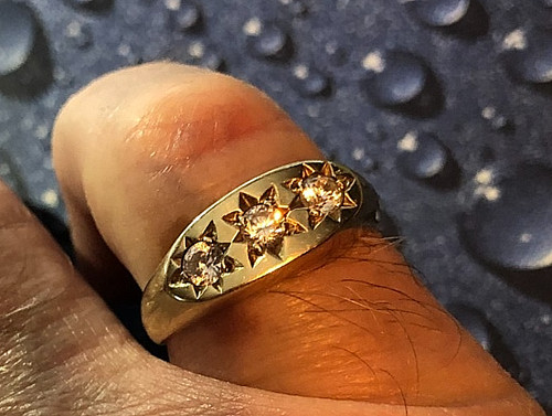 Men 9ct gold gypsy - gold,
