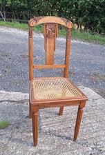 Antique French oak ratan Chair