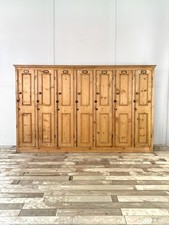 Victorian Pine School Lockers, Hall Cupboard