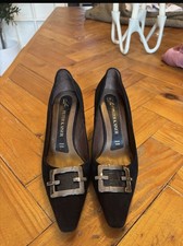 Vintage Peter Kaiser Black Suede Shoes Size 5.5