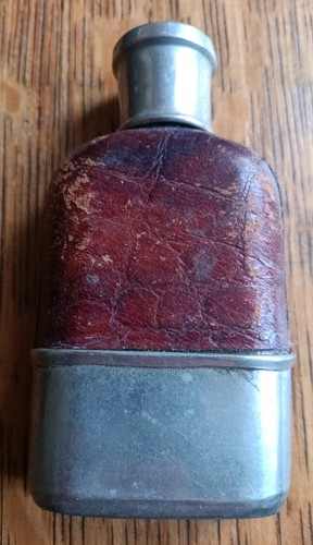Small antique brown - leather, &