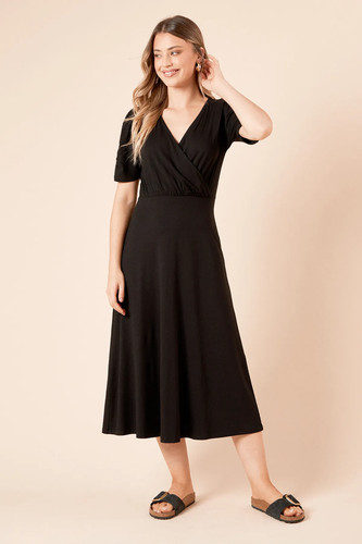 Dorothy perkins black midi - black,