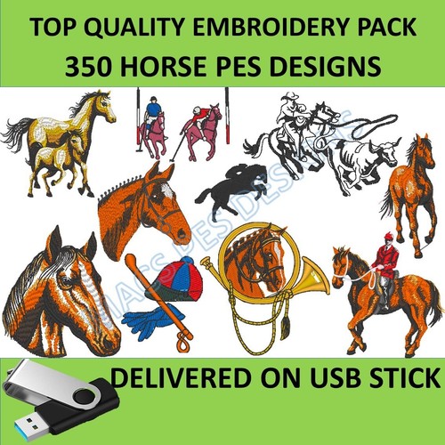 Horses 350 pes designs usb - 350,