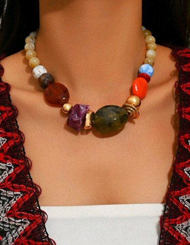 Boho statement necklace multi - statement,