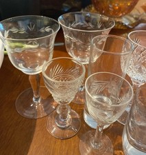 9 Various Sized Small Glasses