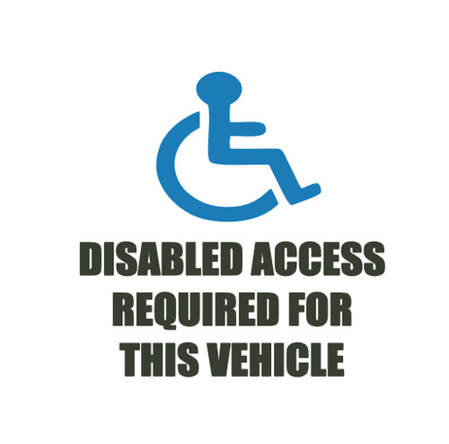 Disabled access required - access,