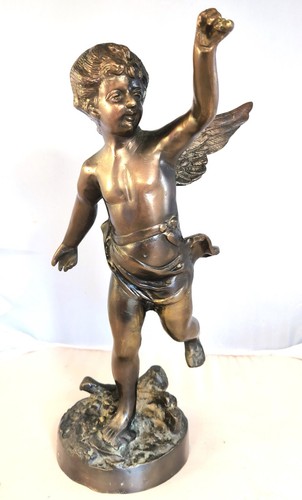 Antique large bronze cherub - antique,