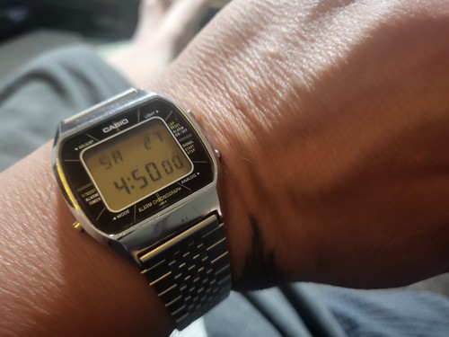 Casio a201 digital watch blue - casio,