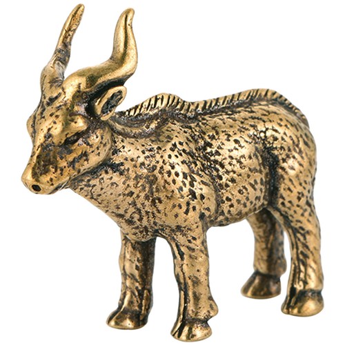 Tibetan antelope brass statue - brass,