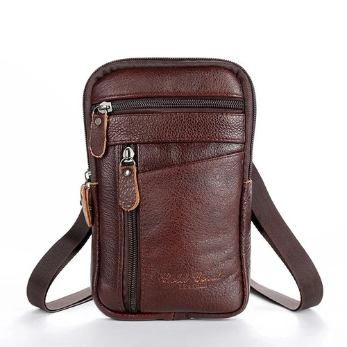 Leather phone pouch belt - belt, bag