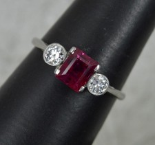 Art Deco No Heat Ruby and Old