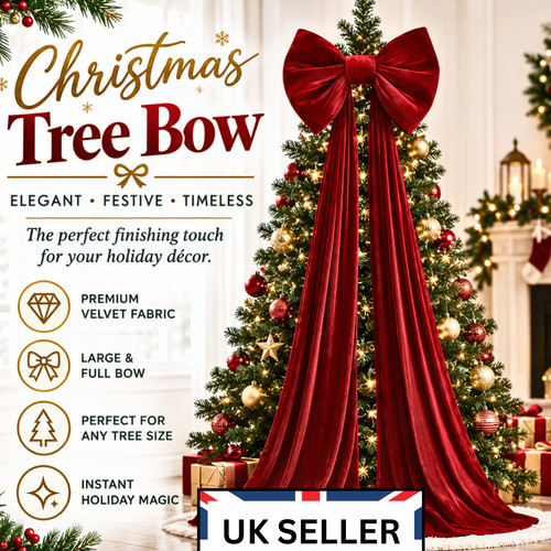 Large velvet christmas - velvet, bow