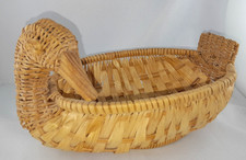 Old Woven Basket Duck Handmade