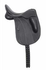 Black Dressage leather Saddle  Genius Quality  All Size 14" to 19" inch