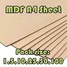 3mm A4 MDF Sheet High Quality Wooden Plain Boards Laser Cut Perfect for Craft