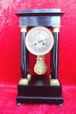 Clock, beautiful, old mantel clock, pendulum clock, column clock, around 1880