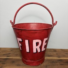 Vintage Red Fire Bucket -