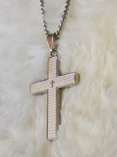 Silver tone engraved - tone,