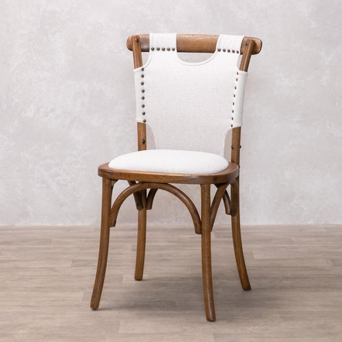 Cream upholstered dining chair - upholstered,