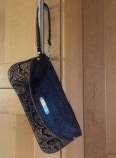 XOXO Evening bag Faux Snake & Brown Zip & stud detail,  Optional wrist strap