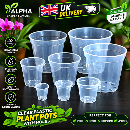 5pc orchid pot - , plastic