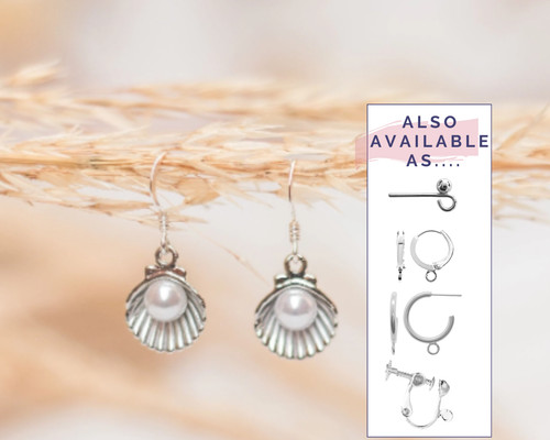 Shell earrings sterling - shell,