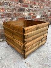 Square Wooden Garden Planter Container Boxes Herb Flower Veg Tub READY MADE