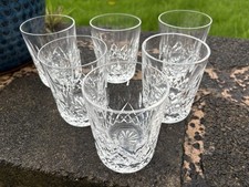 6 x Waterford Crystal Lismore Glasses Tumblers 3.5” Rounded Base