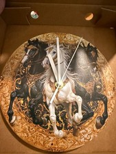 Three horses metal wall Clock