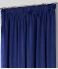 Velour Pencil Pleat Lined Blackout Curtains Pair (229*213)cm