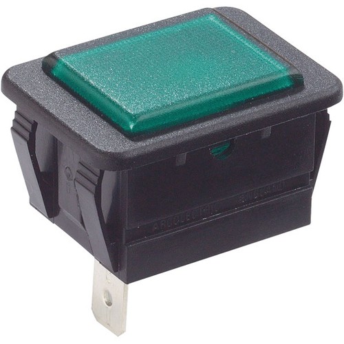 Bulgin indicator green 250v - green, ac