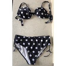 Polka Dot Bikini Set XXL Black