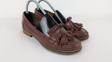 Dune Womens Brown Leather Tassel Loafer Shoes UK Size 5