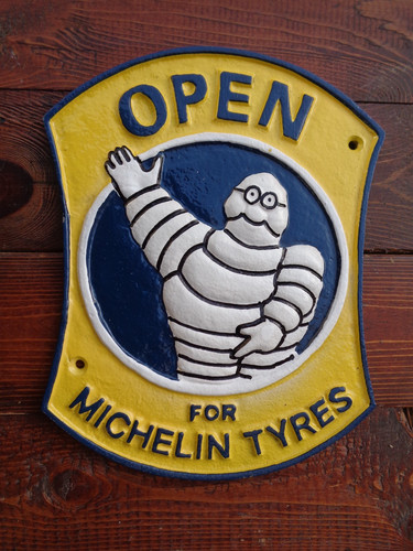 Michelin man cast iron sign - man,