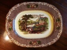 Antique Royal Staffordshire Jenny Lind 14" Serving Platter or Meat Plate