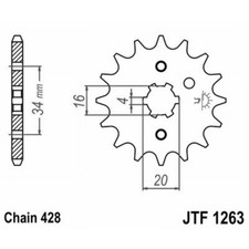 JT 1263 Z14 SPROCKET FOR